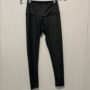 90 Degree by Reflex Black Leggings Shiny Full Length